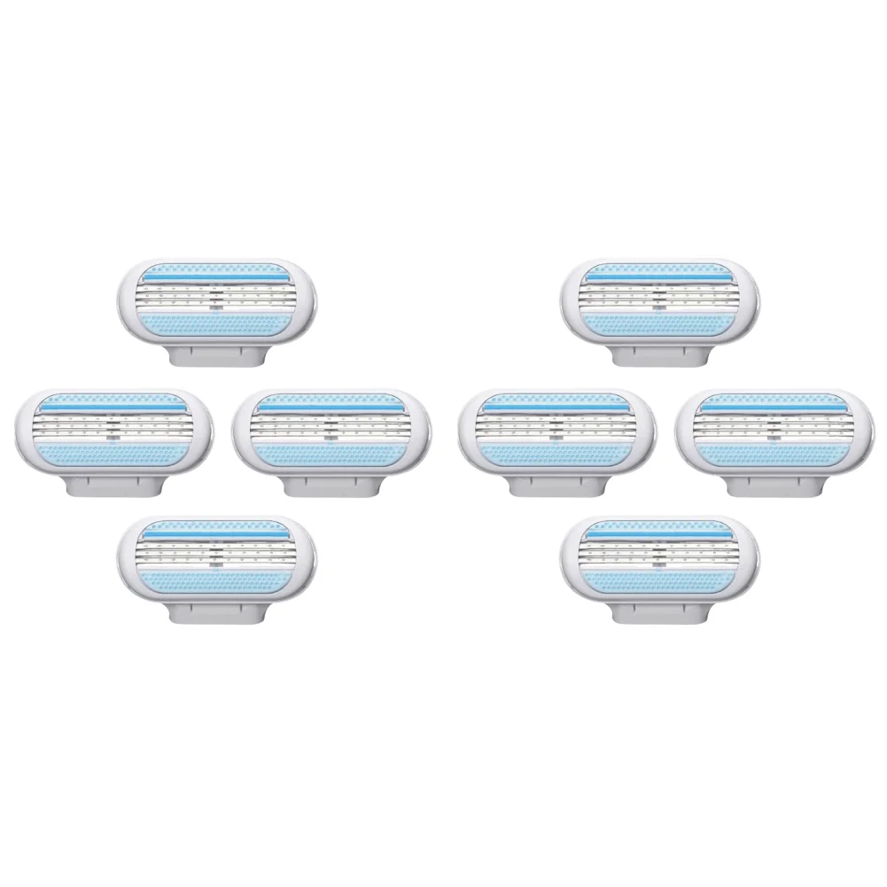 4/8PCS High Quality Safety Metal Razor Blade Women Beauty Bikini Hair Removal Shaving Set for Venus Shaver Replacement Heads