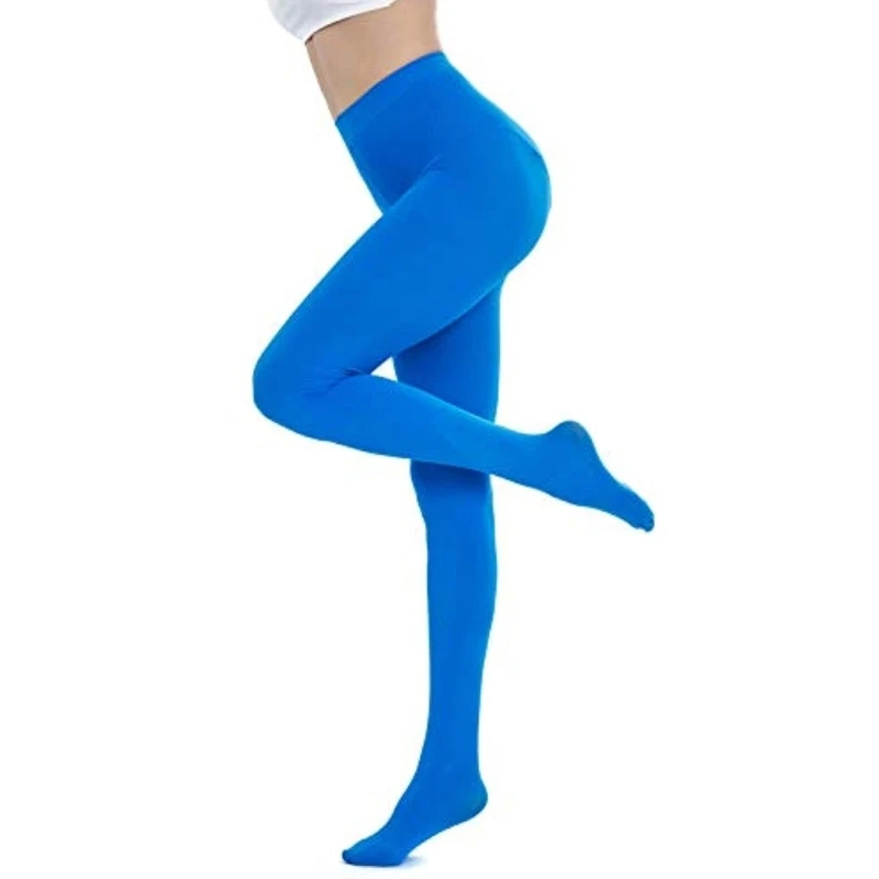 Semi Opaque Footed Tights for Women Solid Colored High Elastic Run Resistant Control Top Soft Pantyhose Tights Stockings