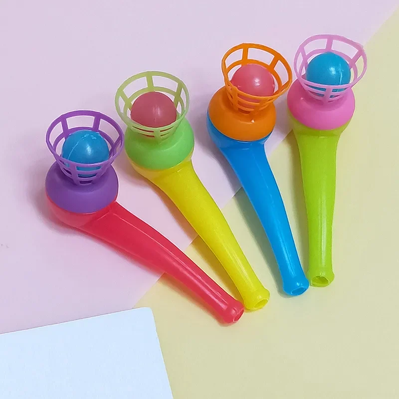 12PCS Suspended Blow Pipe Putter Putter Children Balance Training Game Float Putter Game Family Children's Toys