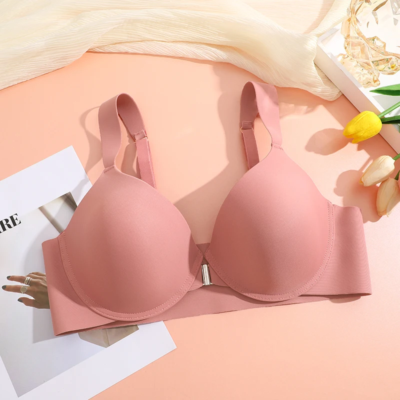 Front Buckle Women Bra Back Smooth Out Shaper Bra Plus Size Wide Band Bras Shapewear Back Fat Smooth Underwear Top Breast CD Cup