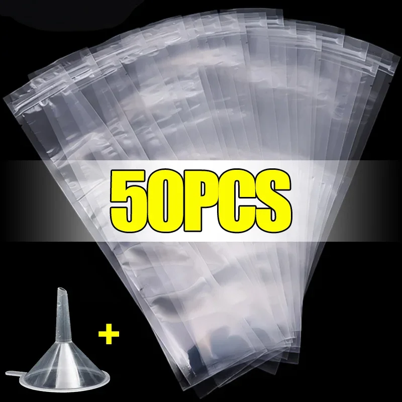 100-1pcs Ice Pop Mold Bags Transparent Freeze Food Bag Disposable Ice Popsicle Mold Bags DIY Juice Smoothie Bag Summer Supplies