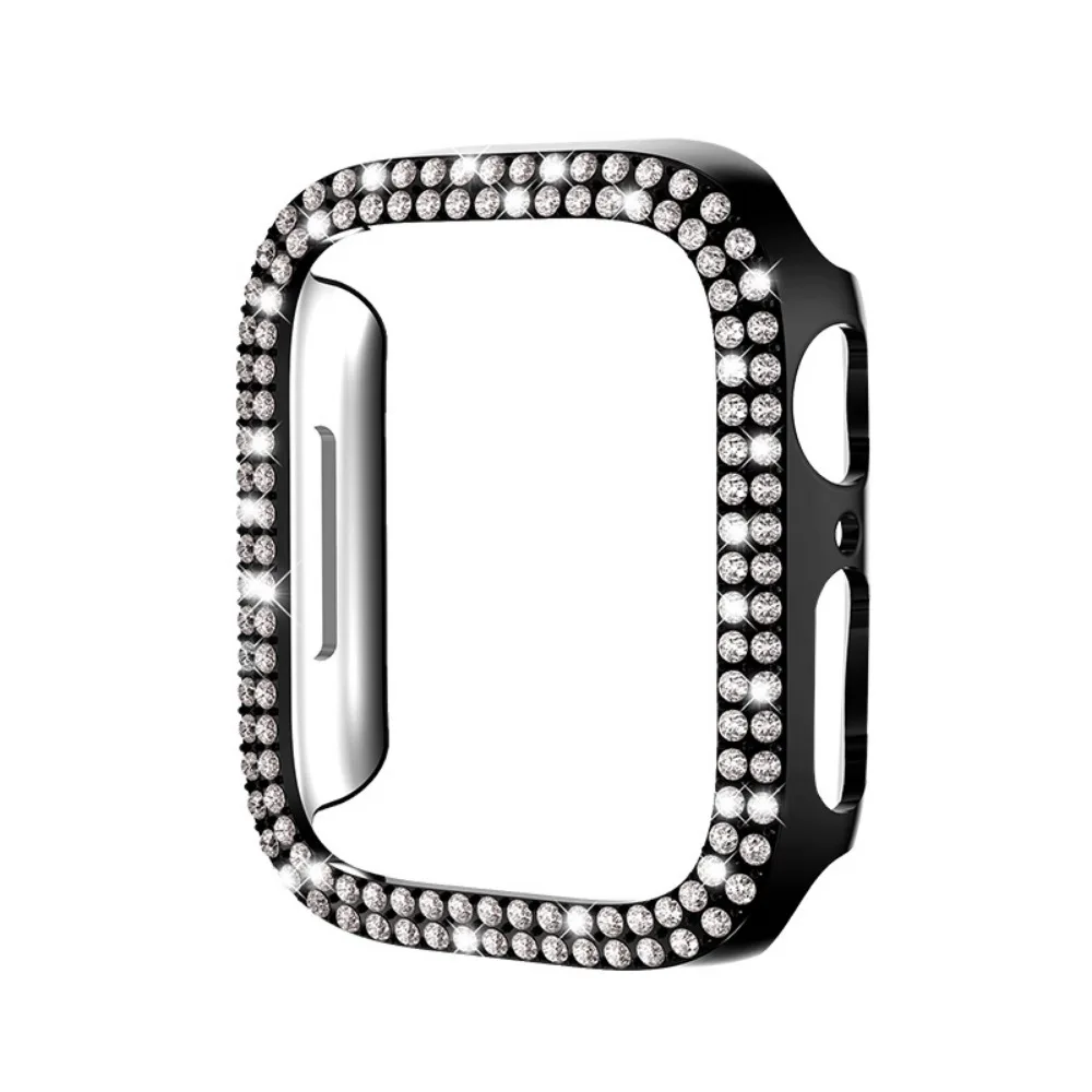 Suitable for Apple Watch Series 10 Case, Double Row Diamond Skeleton Case, for iWatch Series 10 46mm 42mm Drop Resistant Case