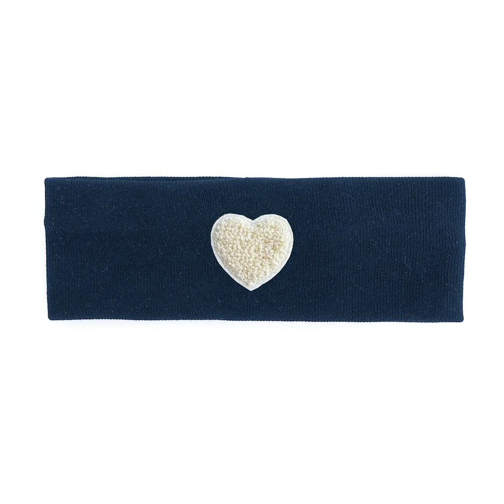 navy white heart