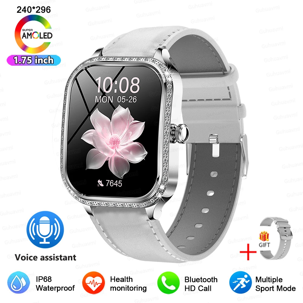 New Women SmartWatch Curved Screen Men Watches Bluetooth Call Sport Womens Physical Health IP68 Lady Smart Watch For Android iOS