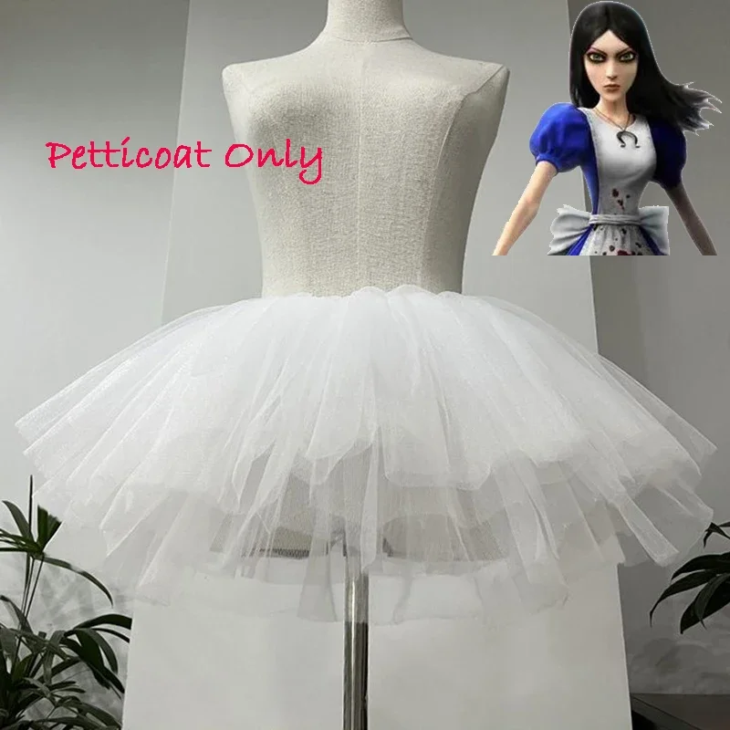 Alice Madness Returns Cosplay Costume Halloween Maid Apron Dress Wig Horse Necklace Women Anime Carnival Party Dress Plus Size
