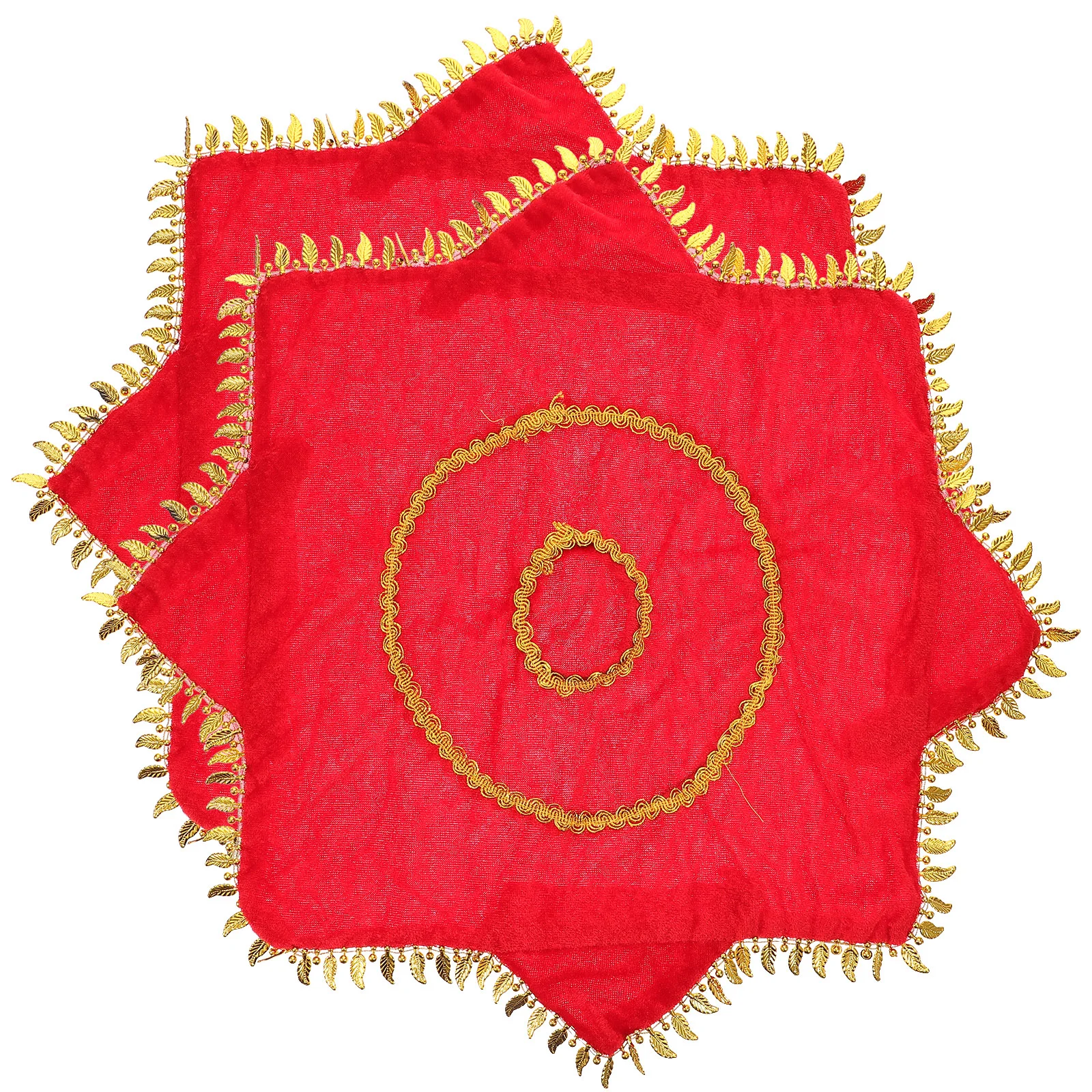 2 Pcs Swivel Handkerchief Yangko Red Chinese Style Dance Towel Fold Performance