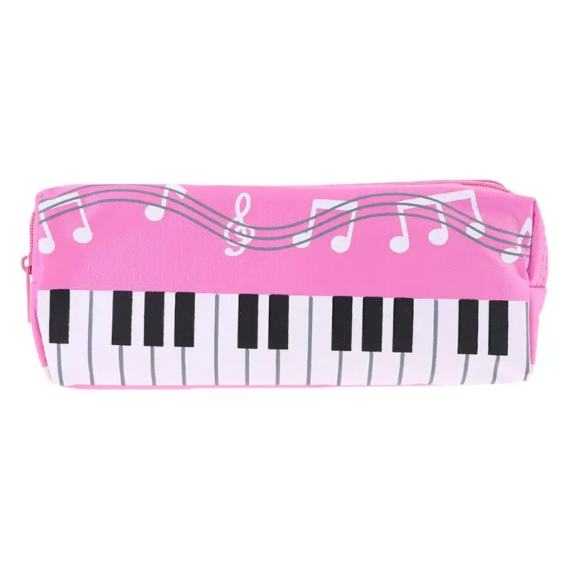 Music Notes Piano Keyboard Pencil for Case Large Capacity Pen Bags Stationery Office School Student Gifts