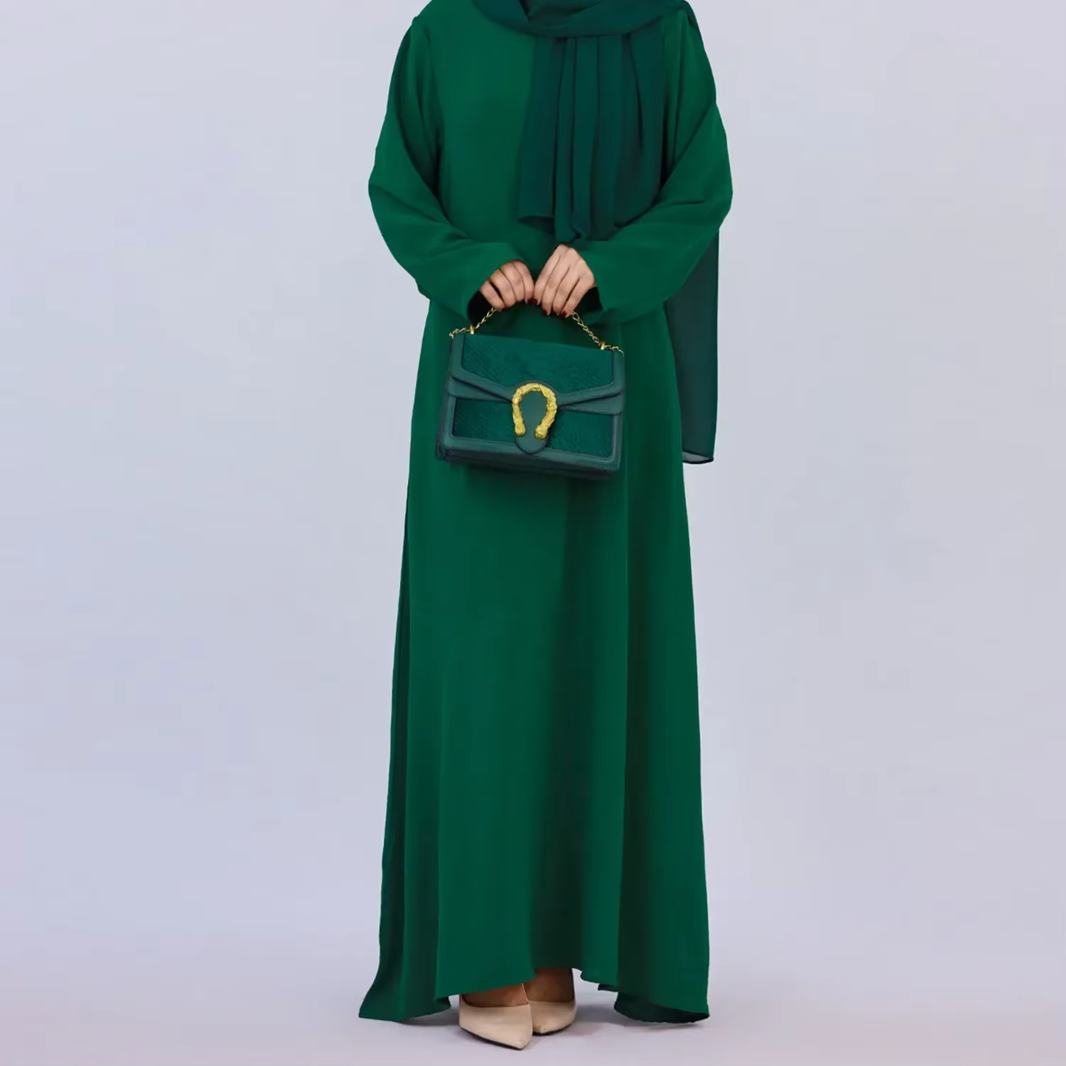 Crepe Dresses Under Abaya for Muslim Women Casual Simple Abayas Inner Slip Dress Wear Islamic Clothing Dubai Turkish Hijabi Robe