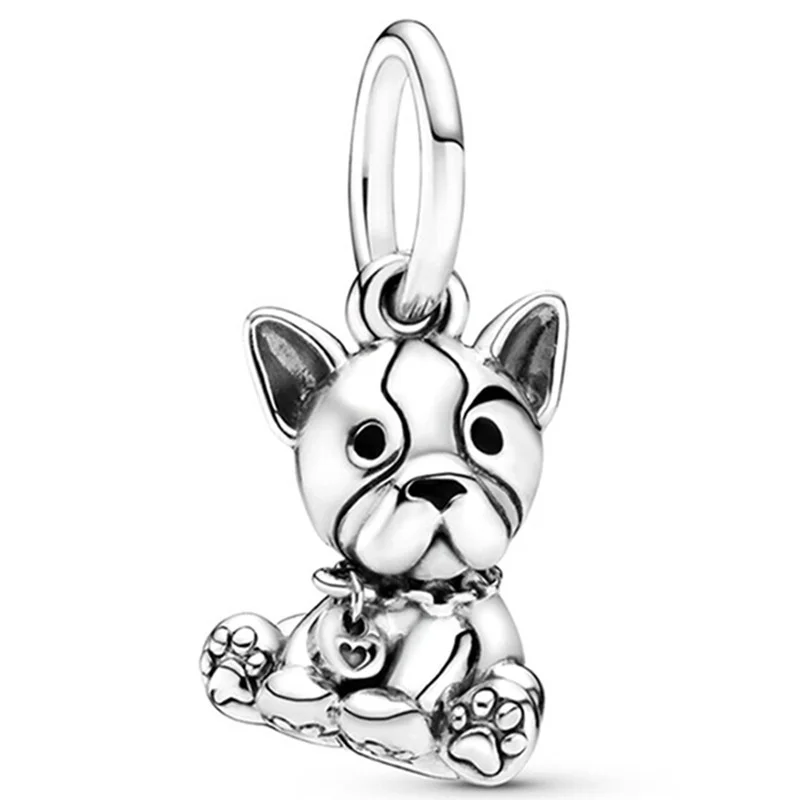 Diamond Heart Pendants Silver Plated Hollow Alloy Animals Charm Beads For Fashion DIY Bracelet Necklace Jewelry Accessories Gift