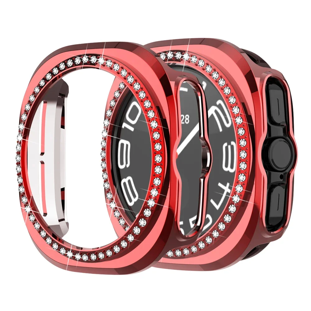 Bling Case for Samsung Galaxy Watch 7 Ultra 47mm Diamond Bumper With Hollow PC Protective Cover for Samsung Galaxy Watch 7 Ultra