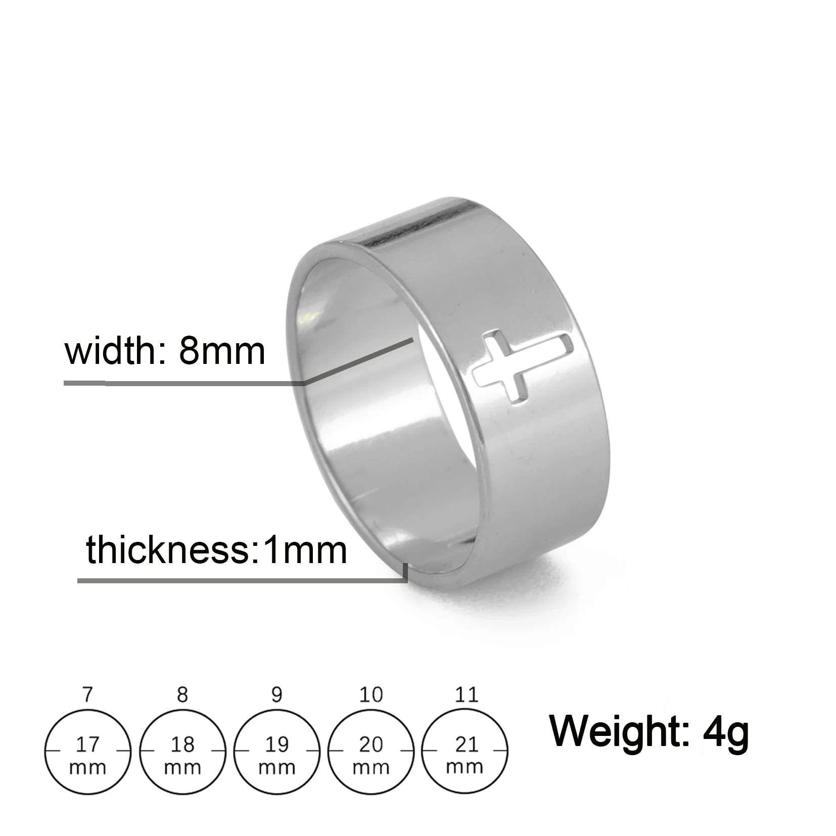 Bible Verse Hollow Cross Women Finger Ring Stainless Steel Gold Steel Black Color Christian Jesus Men Jewelry Gift Wedding Bands