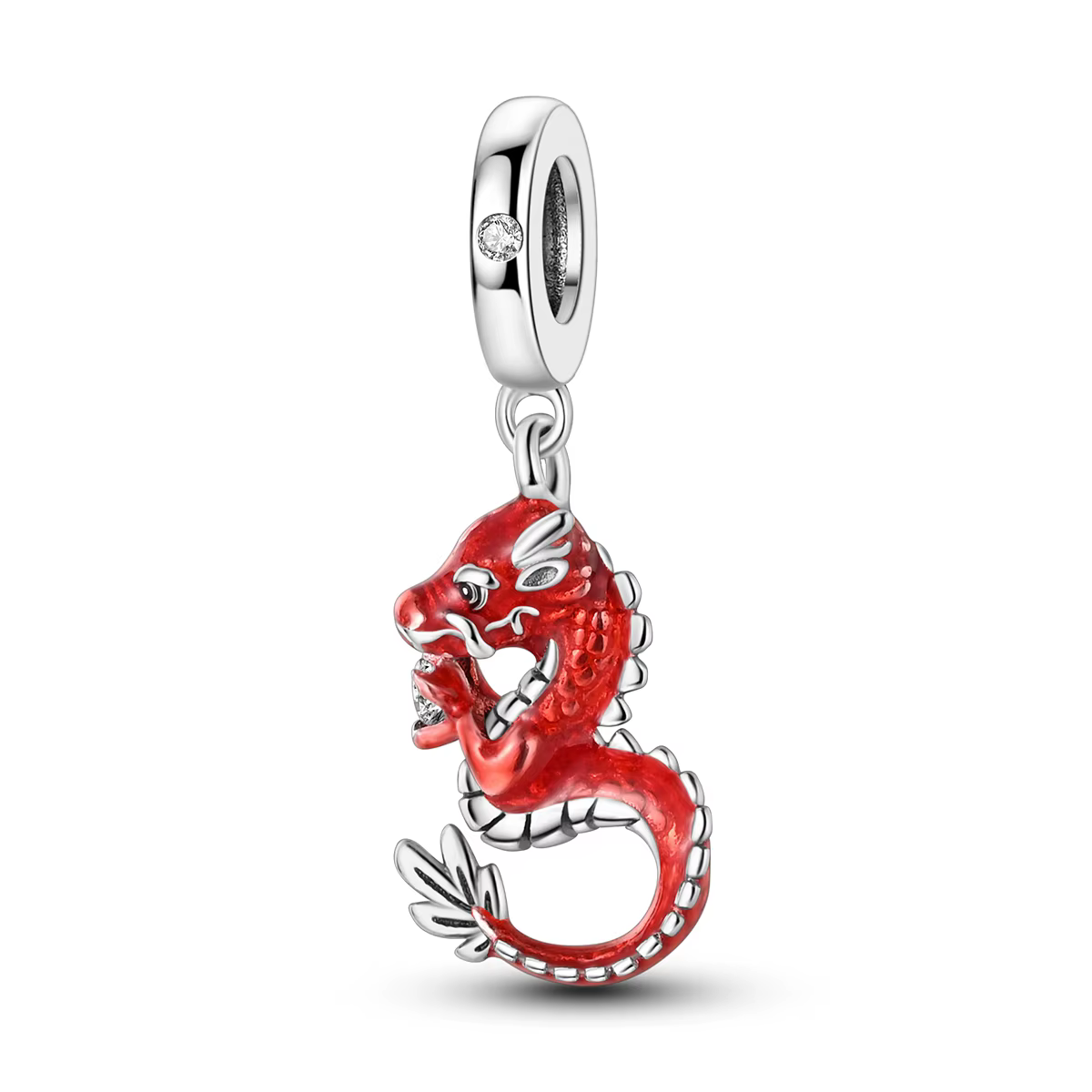 Fit Original Pandora Bracelet Silver Plated Fortune Cat Chinese Long Mahjong Charms Beads For Women Jewelry Making Gift