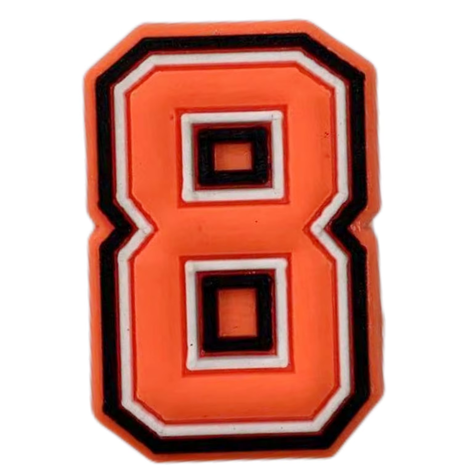 Orange Number Shoe Charms Accessories for Crocs Sandals Women Clogs Pins Men Badge Kids Jeans Boy Girls Decorations Buckle Shoes