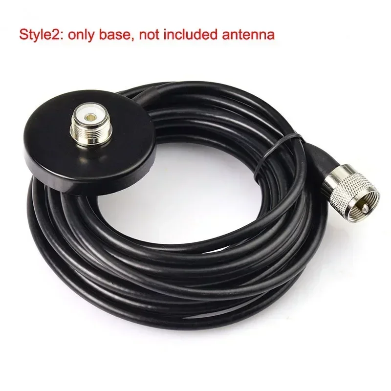 Small Steel Gun Antenna PL-259 Magnetic Base External Mobile Car Radio Antenna 144/430MHz UHF/VHF Dual Band Antenna Aerial 9cm