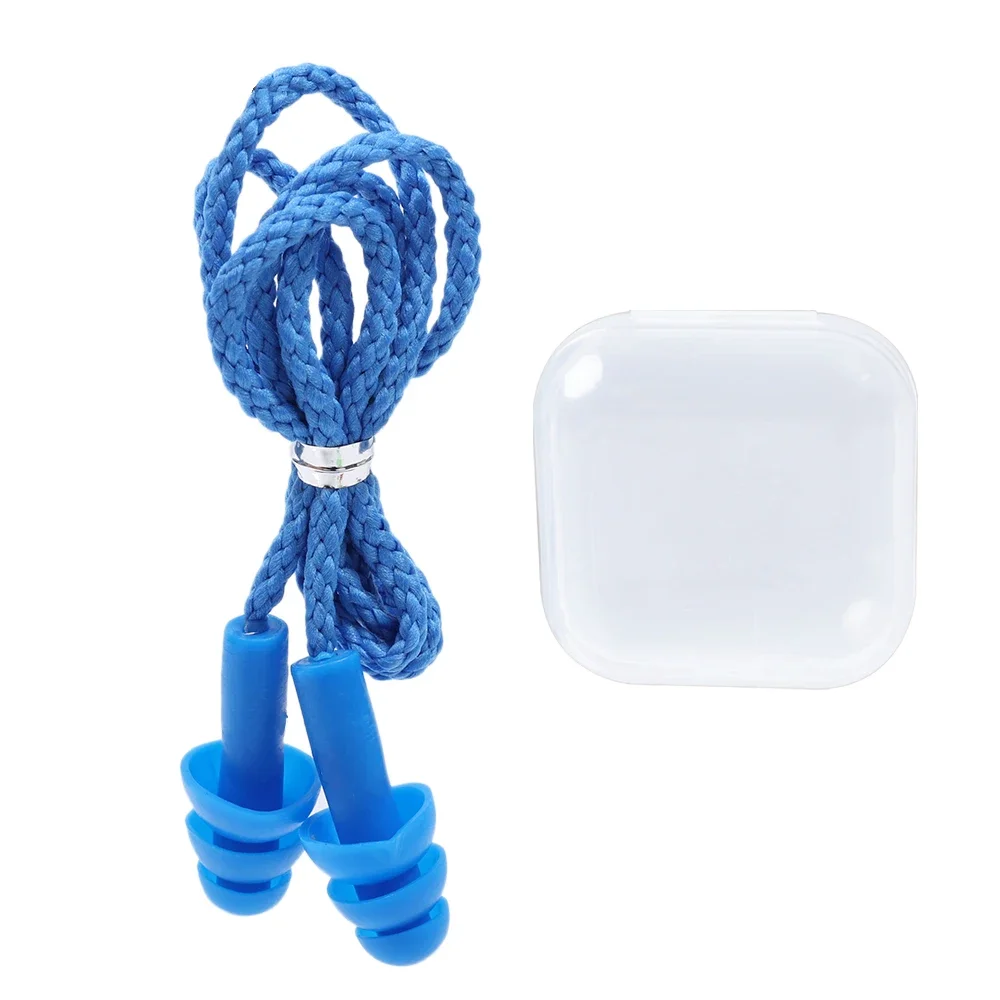 Anti-lost Corded Silicone Ear Plug Protector Reusable Hearing Protection Noise Reduction Safe Work Waterproof Earplugs Earmuff