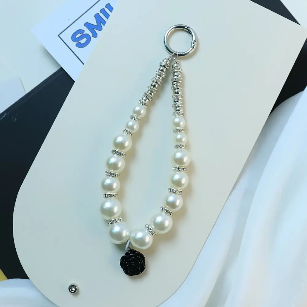 New Bling Bling Rhinestone Phone Lanyard Women Fashion Bright Peal Diamond Crystal Anti-lost Phone Rope Keychain Bag Pendant