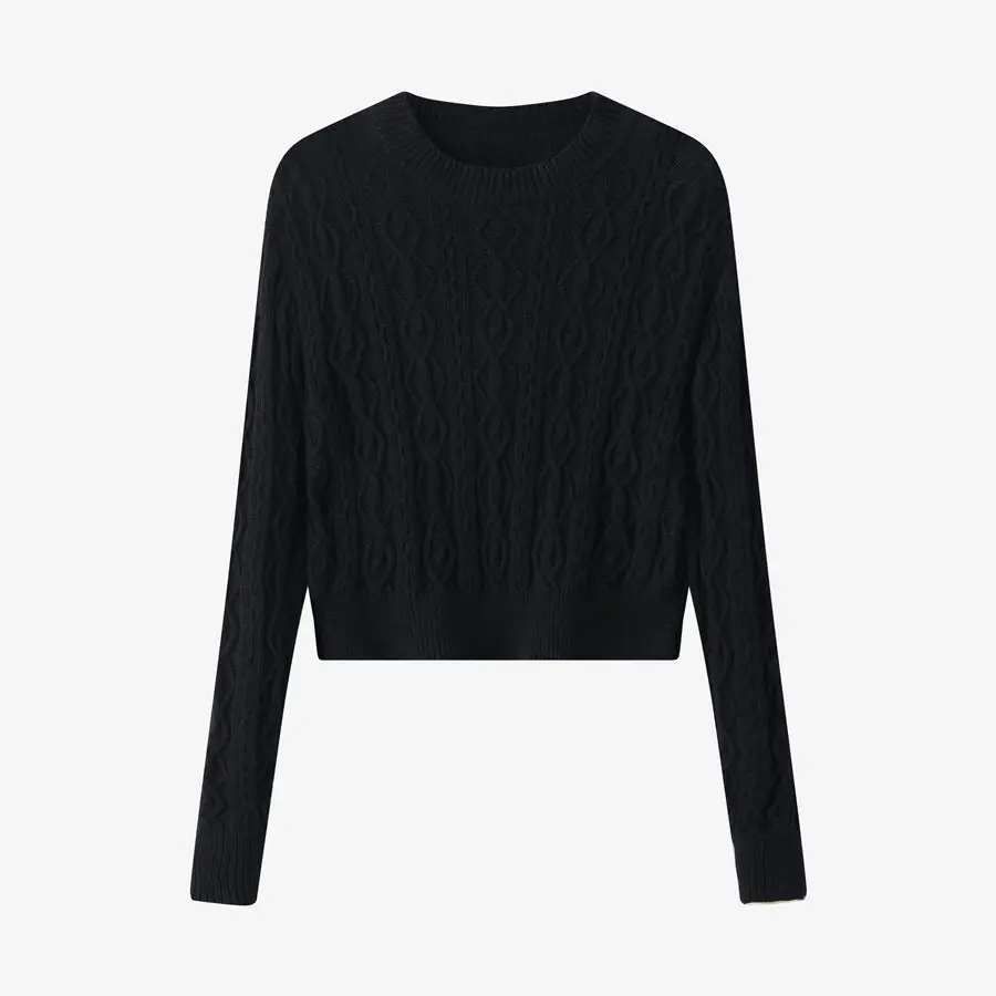 Black knitted Tops