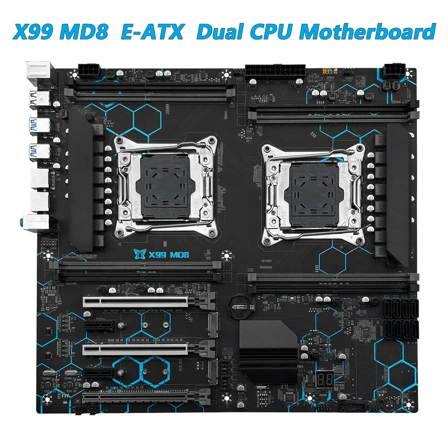 X99 MD8 MACHINIST X99 Dual CPU Motherboard Supports LGA 2011-3 Intel Xeon E5 V3/V4 processor and DDR4 RAM Four-channel memory