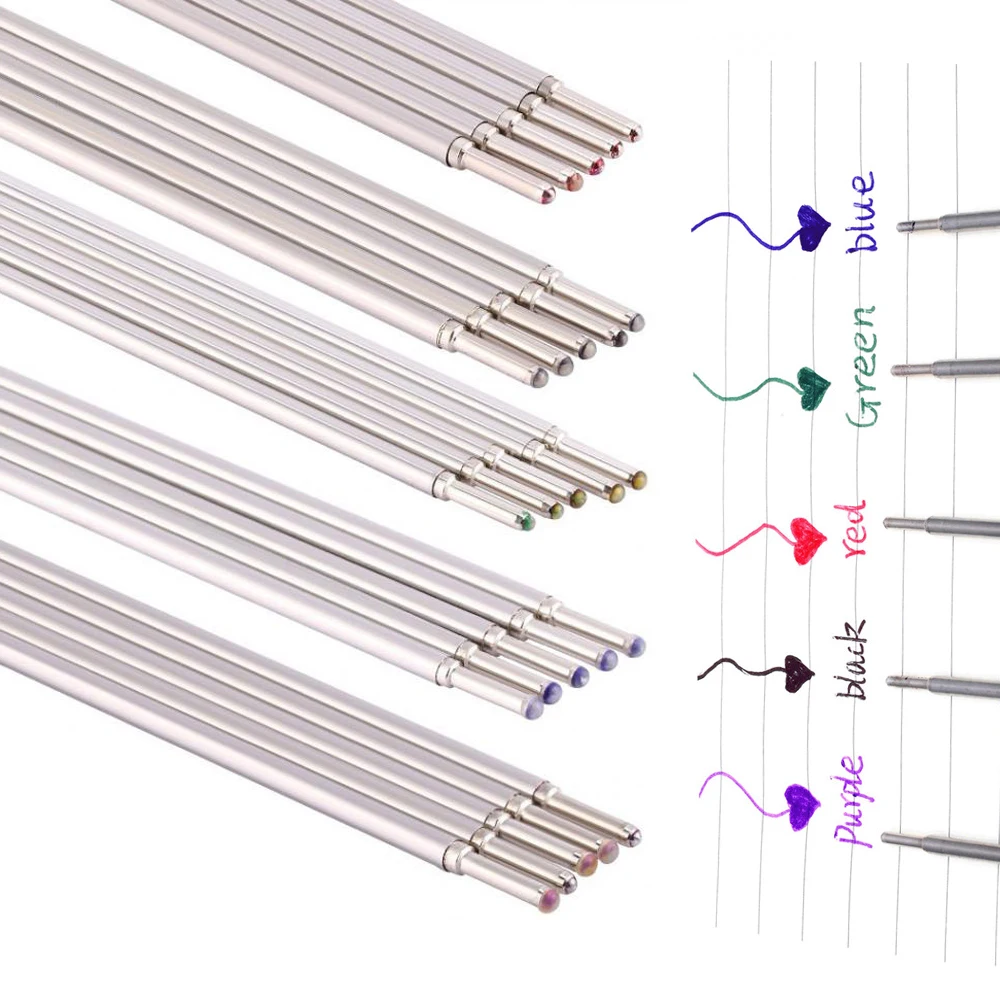 5/20/50pcs Non-toxic Tattoo Transfer Pen Purple Refill Double Slider Marker Pen For Drawing Flash On Skin Tattoo Accessories