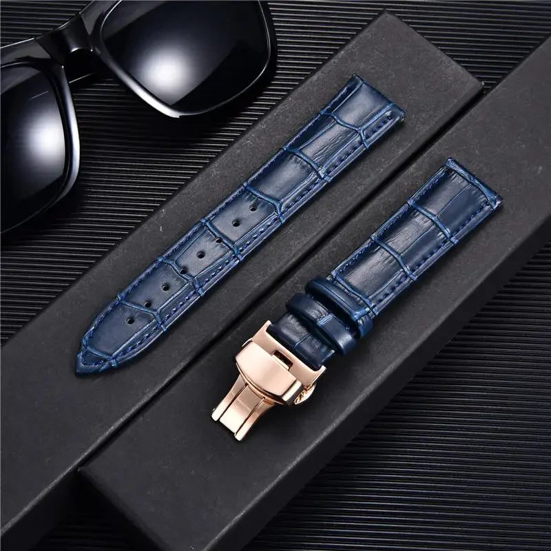 dark blue-rose gold