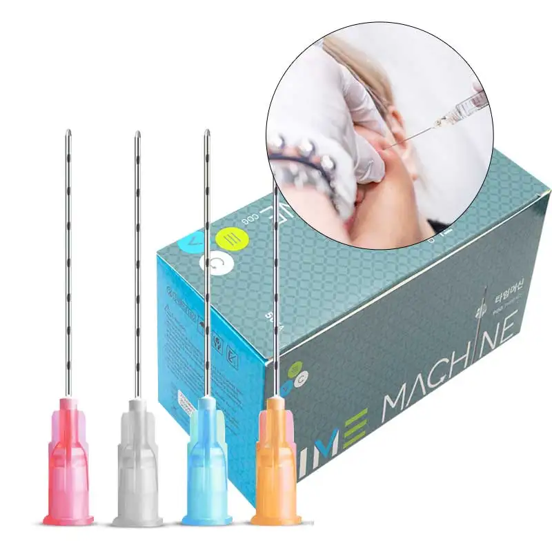 Disposable Micro Tip Blunt Cannula for Filler Injection 21G 22G 23G 25G 27G 30G 38mm 50mm 70mm Body Piercing Needles