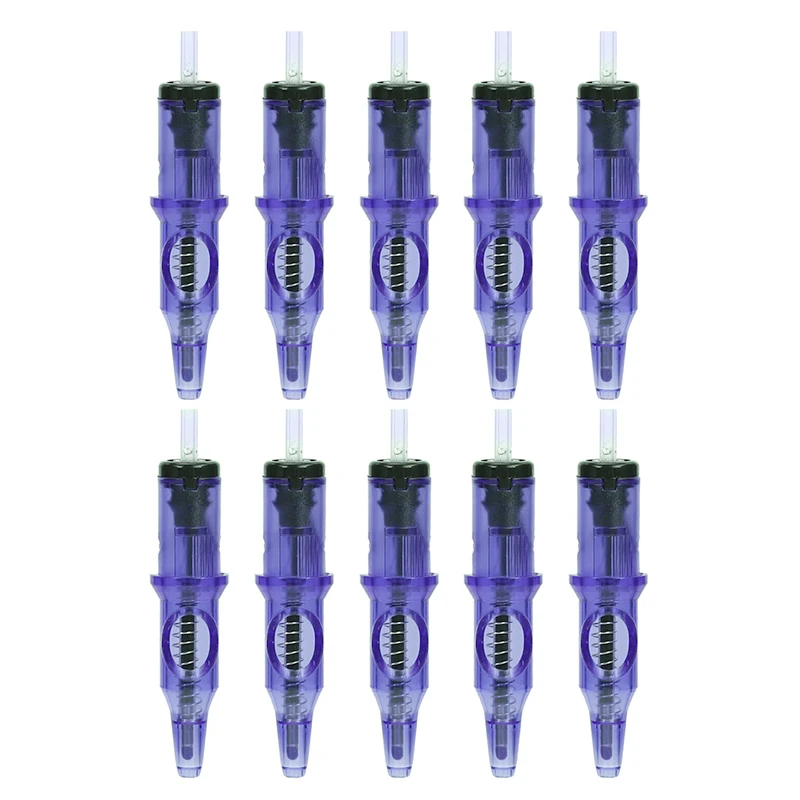 10pcs Ballpoint Tattoo Cartridge Needles 5 Colors Drawing Practice for Tattoo Pen Machine Refill Multicolor Stippling Supply