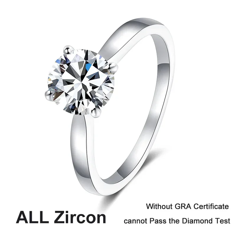 NeeTim 2ct Moissanite Engagement Ring for Women S925 Sterling Silver with Gold Plated Lab Diamond Promise Wedding Band Jewelry