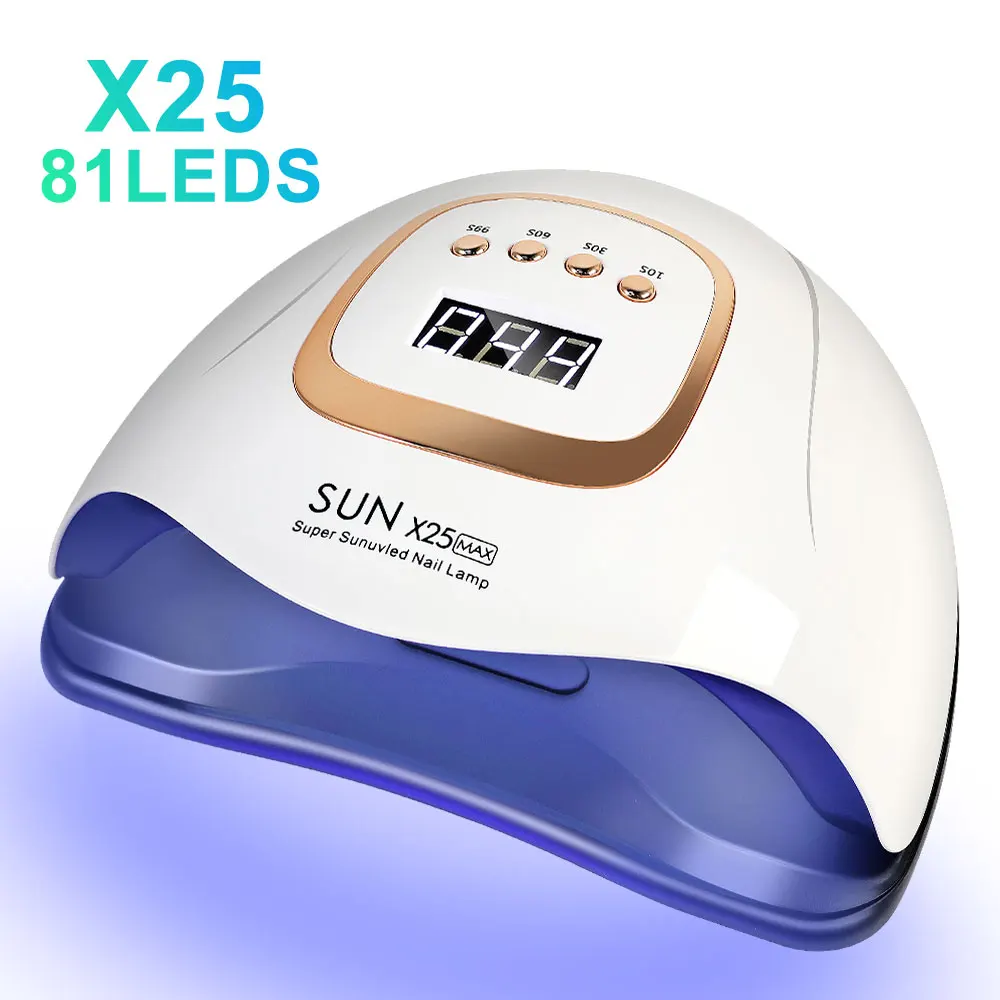 X26MAX 81LED UV LED Nail Lamp for Quick Curing All Gel Nails Polish UV Light Dryer for Manicure Nail Art Home Salon Equipment
