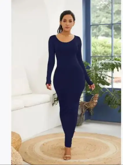dark blue dress