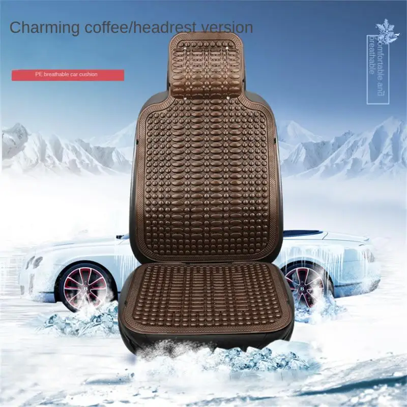 Universal Summer Car Seat Cool Cushion PVC Beaded Massage Automobile Chair Cover With Soft Waist Mat Breathable Durable